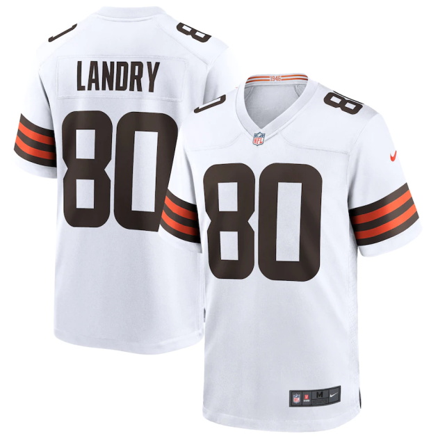 mens nike jarvis landry white cleveland browns game jersey